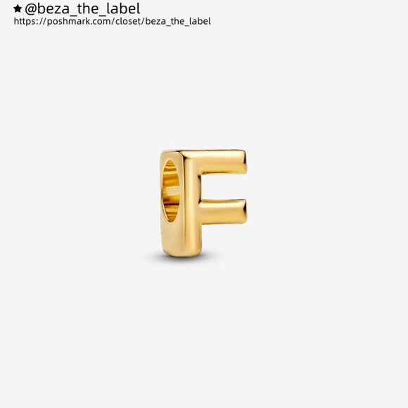 Pandora Letter F Alphabet Mini Charm|Pendant - Picture 1 of 2